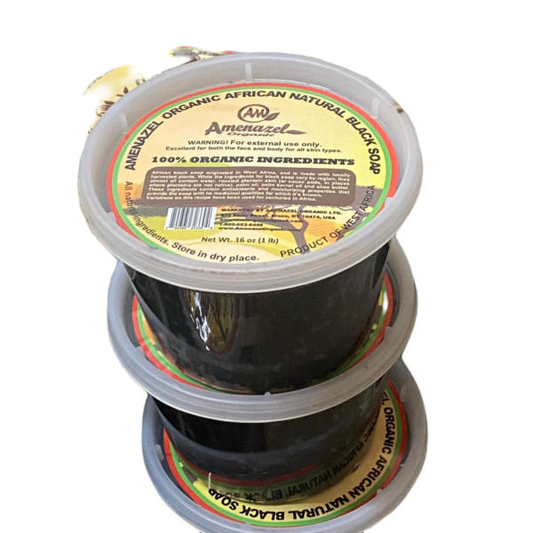 Amenazel Organic African Natural Black Soap - Image 3